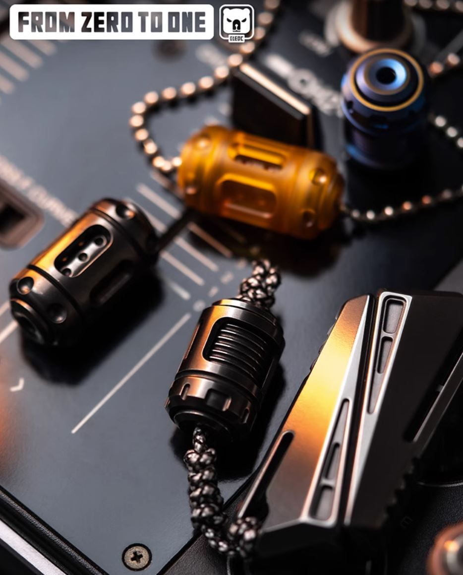 New 01 One Time Capsule Pendant Knife Beads | 01 One EDC Time Capsule Keychain Beads | 01 One Time Capsule Gyro Fingertip for Gift & Collection