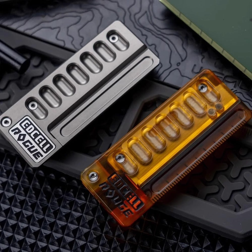 EDCELL x ROGUE Co-Branded "Deception Ruler" Mechanical Push Slider | EDCELL x ROUGUE EDC Haptic Hand Deception Ruler Fidget Slider for Collection & Gift