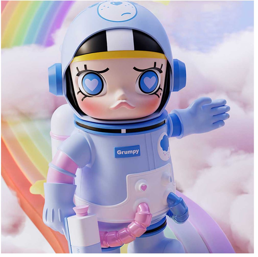 POP MART - MEGA SAPCE MOLLY- Grumpy Bear 400%+100% - 100% Authentic from POP MART