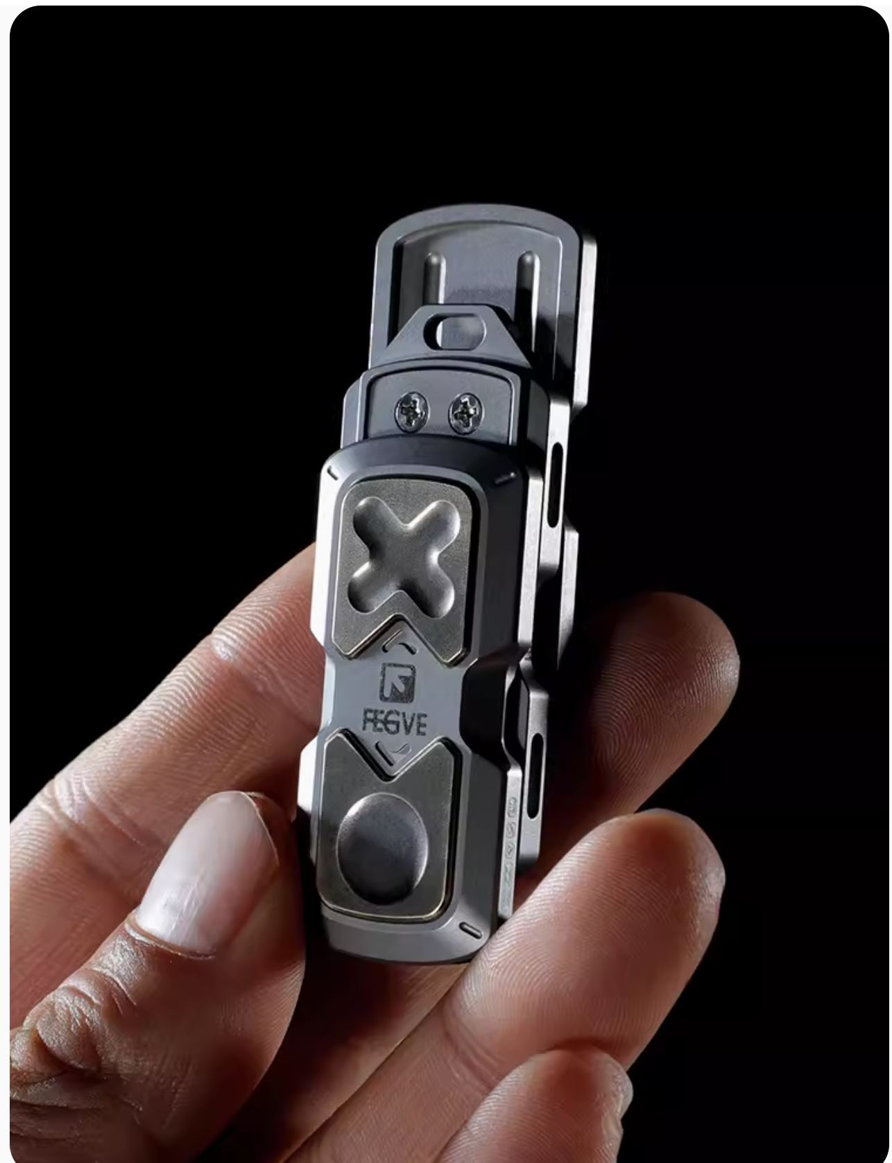 New FEGVE 101 Series Titanium TC4 Three Layer Hand Haptic Push Slider | New FEGVE Fidget Toy Hand Push PPB Decompression| FEGVE EDC Push Slider for Gift & Collection