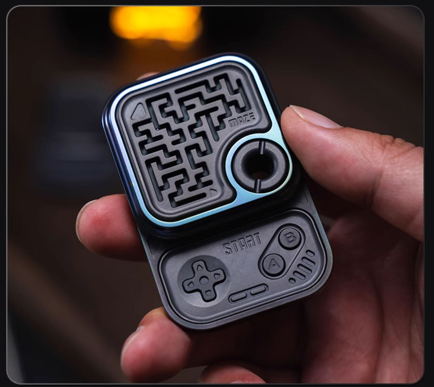01 EDC Mechanical MAZE GAME Block Hand Push Slider | ZeroOne EDC MAZE BLOCK Haptic Hand Fidget Slider for Collection & Gift