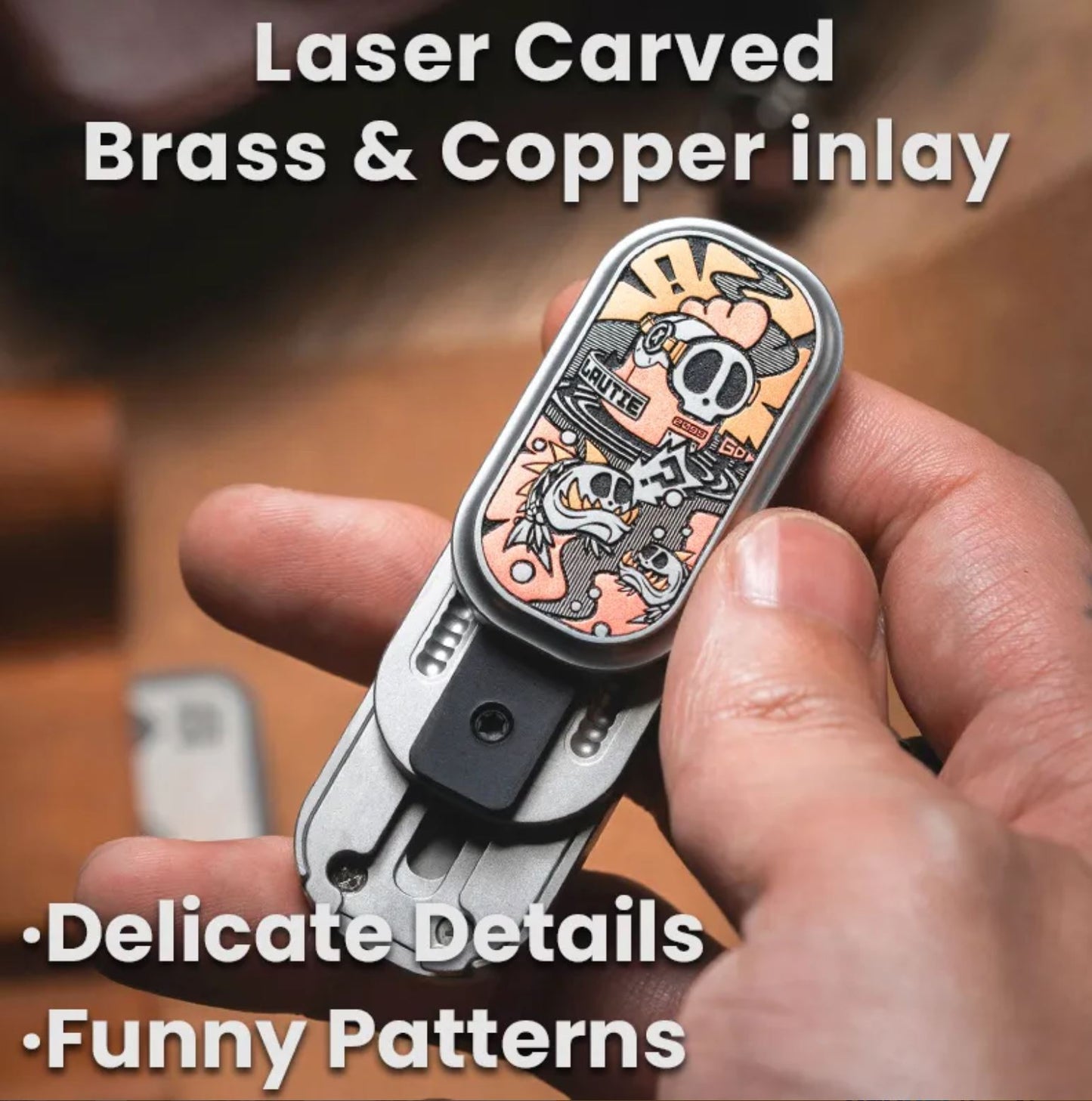 Lautie x 01EDC Co-Branded "Crisis Route" Mechanical Push Slider | Lautie x ZeroOne EDC "Crisis Route" Haptic Hand Fidget Slider for Collection & Gift