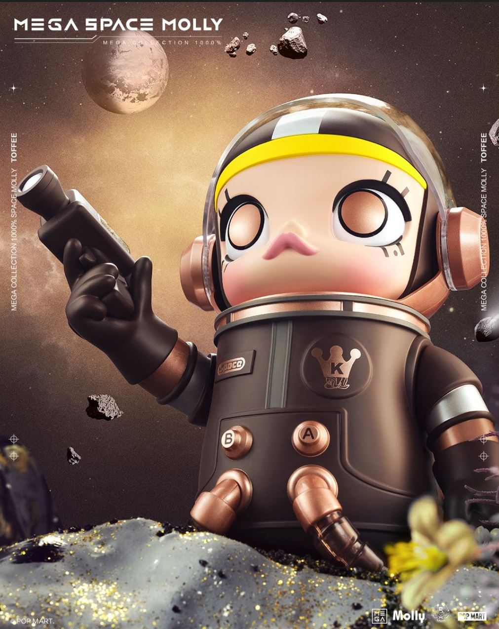POP MART MEGA SPACE MOLLY 400% - TOFFEE - 100% Authentic from POP MART