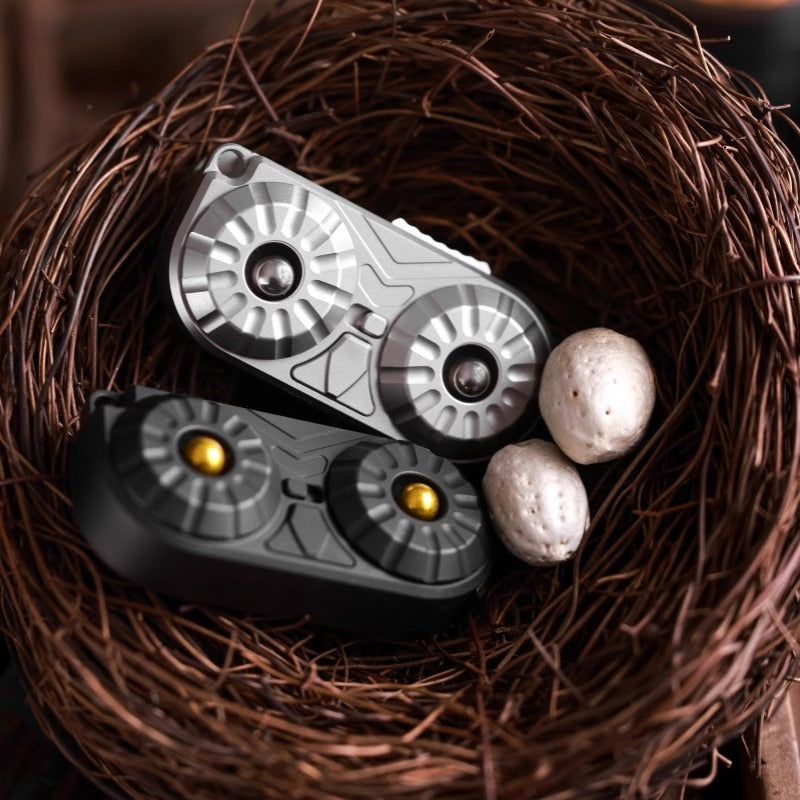 New MOT Studio Owl Stainless Steel Hand Haptic Fidget Push Slider | New MOT Studio Owl Stainless Steel EDC Hand Fidget Toys | New MOT Studio Owl EDC PPB Hand Push Slider for Gift & Collection.
