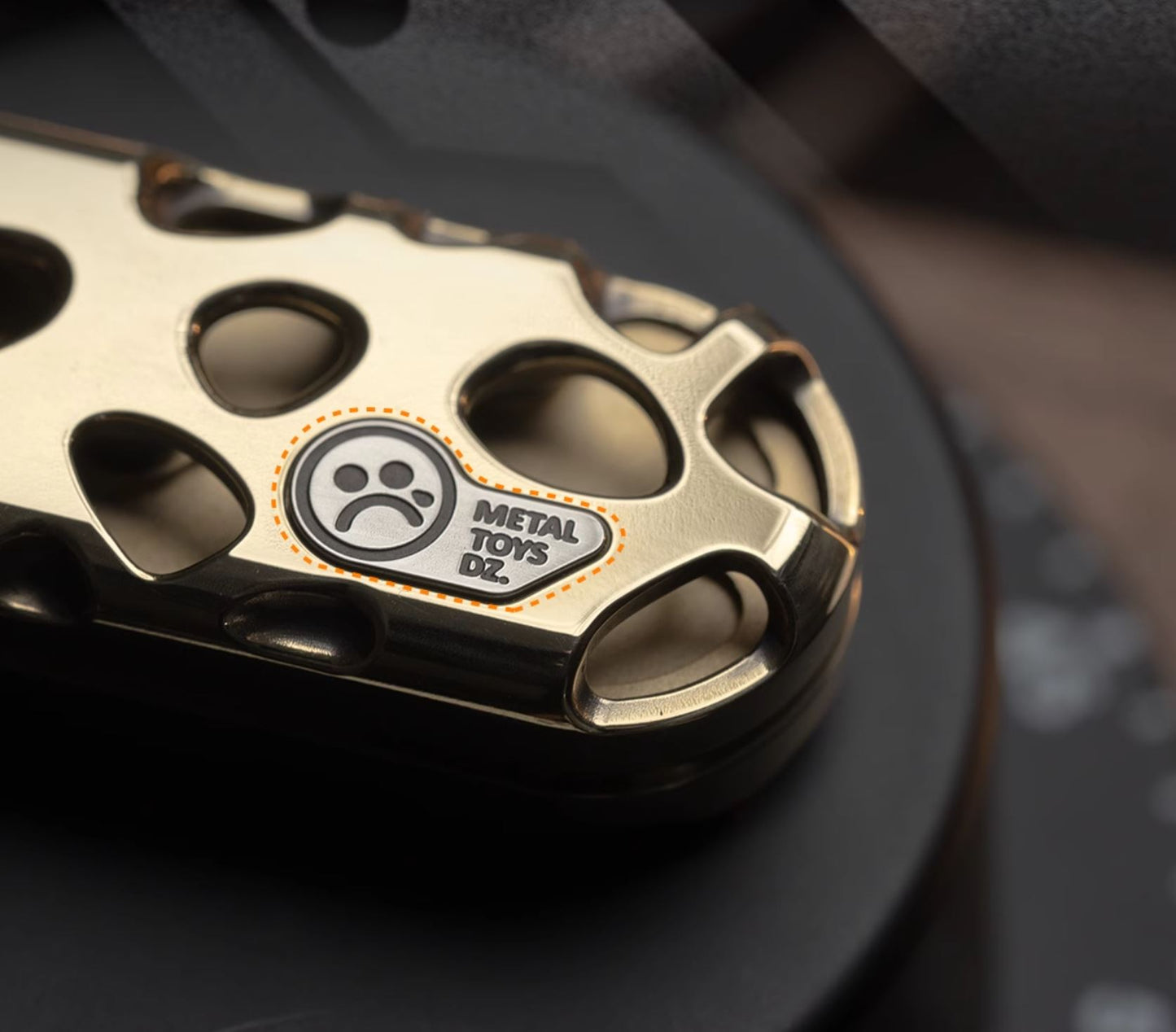 Dz Metal Toys Top-B "KONG" Hand Push Haptic Slider | Dz Top-B "KONG" EDC Hand Haptic Push Slider Push Pop Fidget Toys | Metal Fidget Push Pop Toys Anti-Stress Autism ADHD Hand Slider for Gift