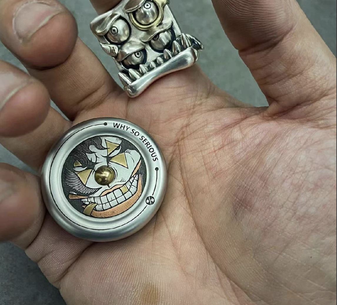 New ACEdc x One Bean Limited Edition Mechanical Coin Shape Hand Slider | ACEDC x One Bean Coin Fidget Slider for Collection & Gift