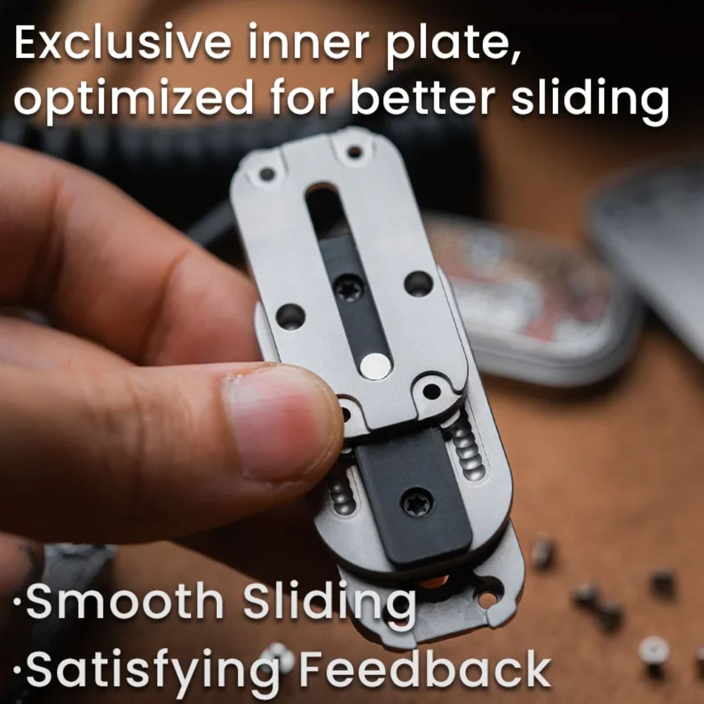 Lautie x 01EDC Co-Branded "Crisis Route" Mechanical Push Slider | Lautie x ZeroOne EDC "Crisis Route" Haptic Hand Fidget Slider for Collection & Gift