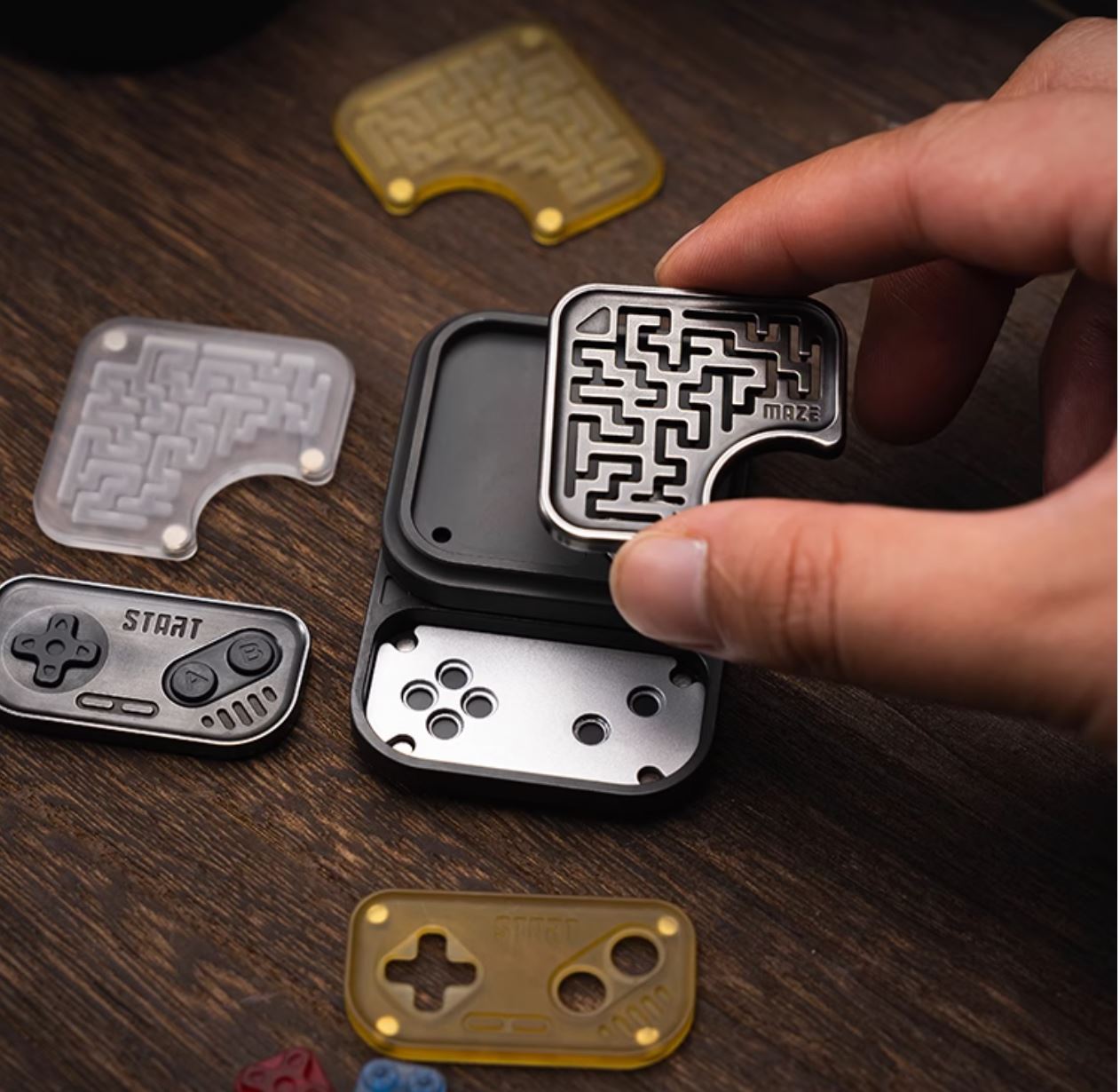01 EDC Mechanical MAZE GAME Block Hand Push Slider | ZeroOne EDC MAZE BLOCK Haptic Hand Fidget Slider for Collection & Gift