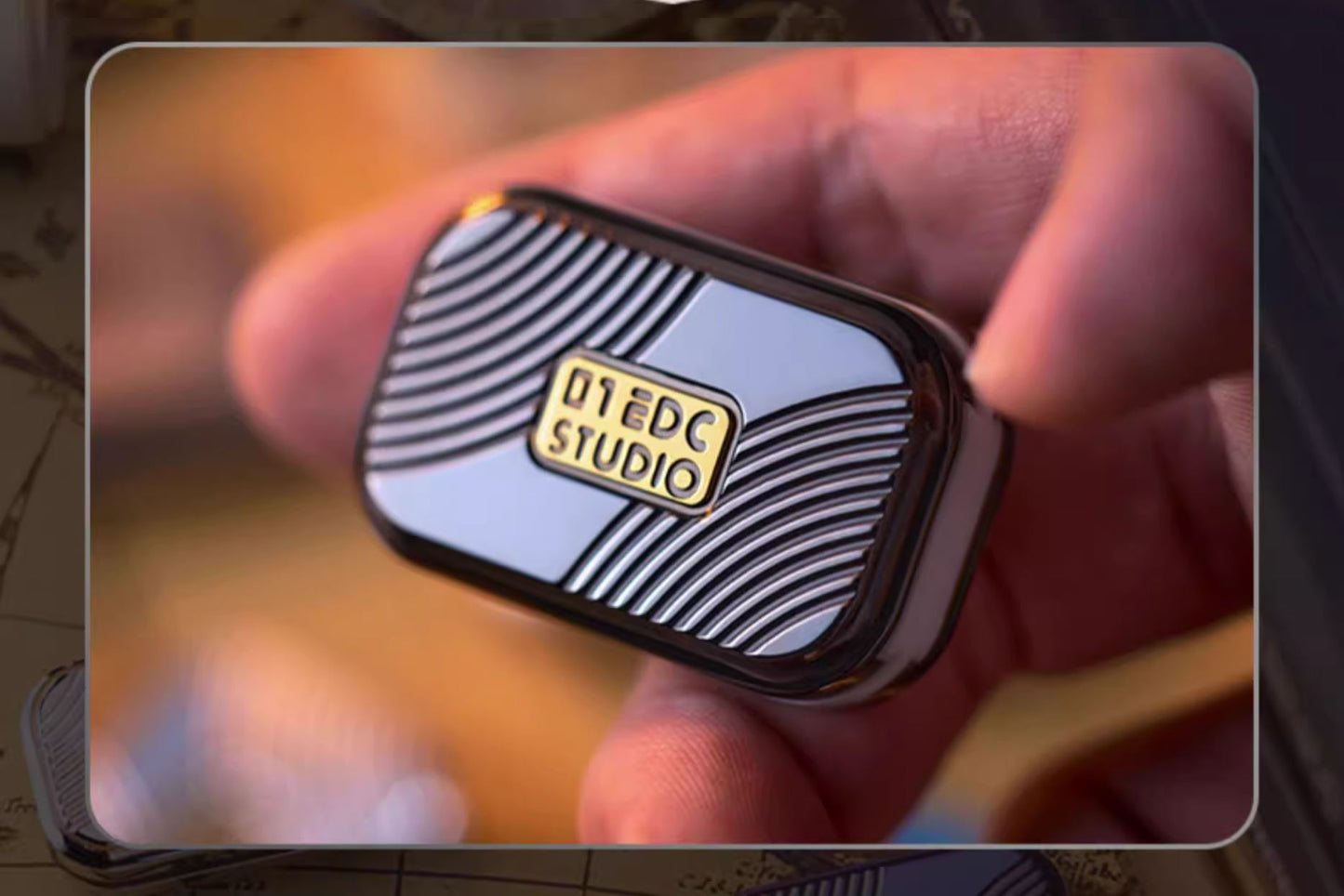 Zero One Mini Burger Mechanical Hand Haptic Slider | Zero One Mini Burger Metal EDC Hand Fidget Toy for Collection & Gift