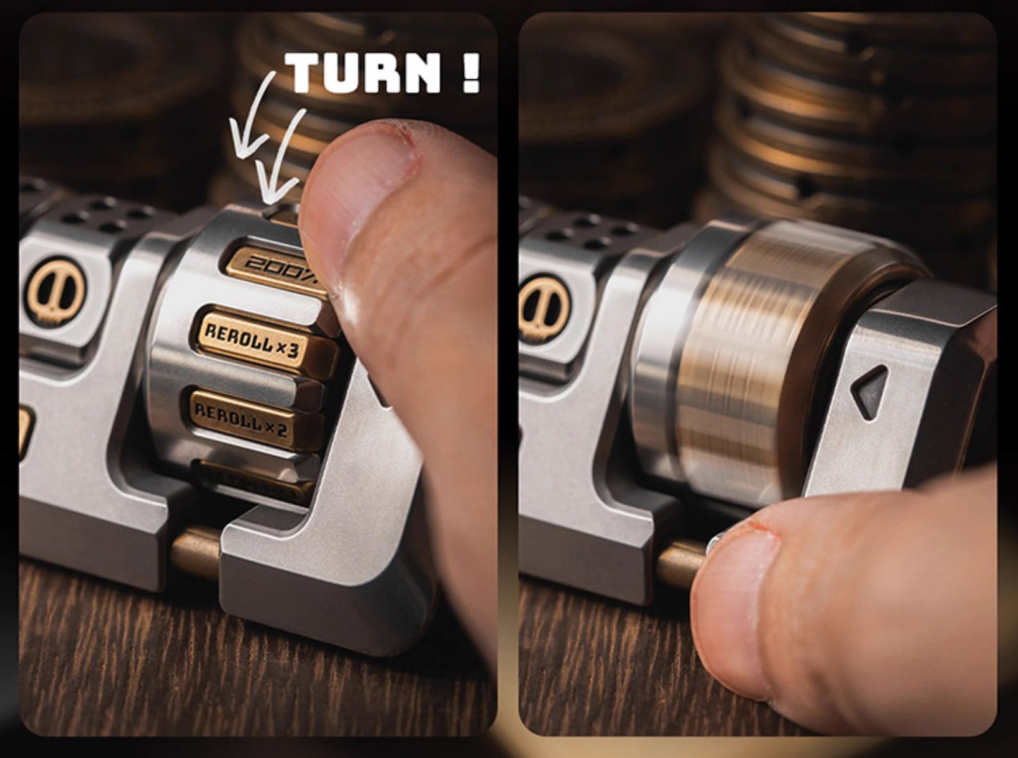 Lautie 2099 Series Jackpot Deskset Gyro Spinner | Lautie Lucky Jackpot Desktop Hand Gyro Fidget for Collection and Gift