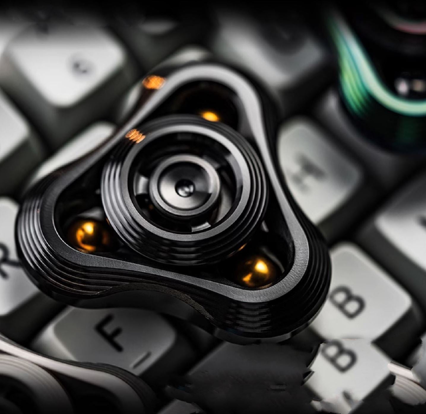 WANWU "Shockwave" Hand Gyro Fidget Spinner | WANWU "Shockwave" Mini EDC Hand Spinner | Mini "Shockwave" Strike PPB Steel Hand Fidget for Gift & Collection