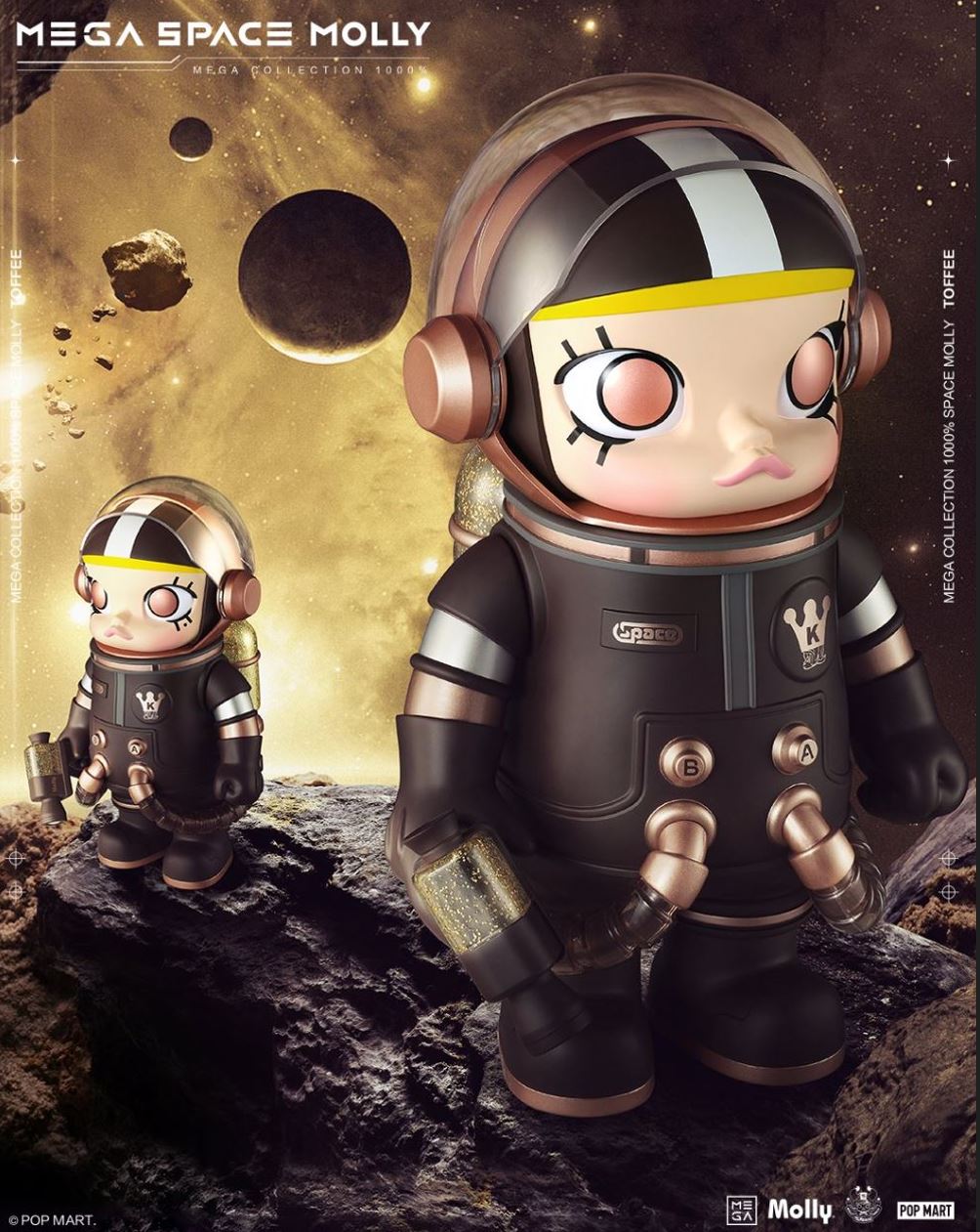 POP MART MEGA SPACE MOLLY 400% - TOFFEE - 100% Authentic from POP MART