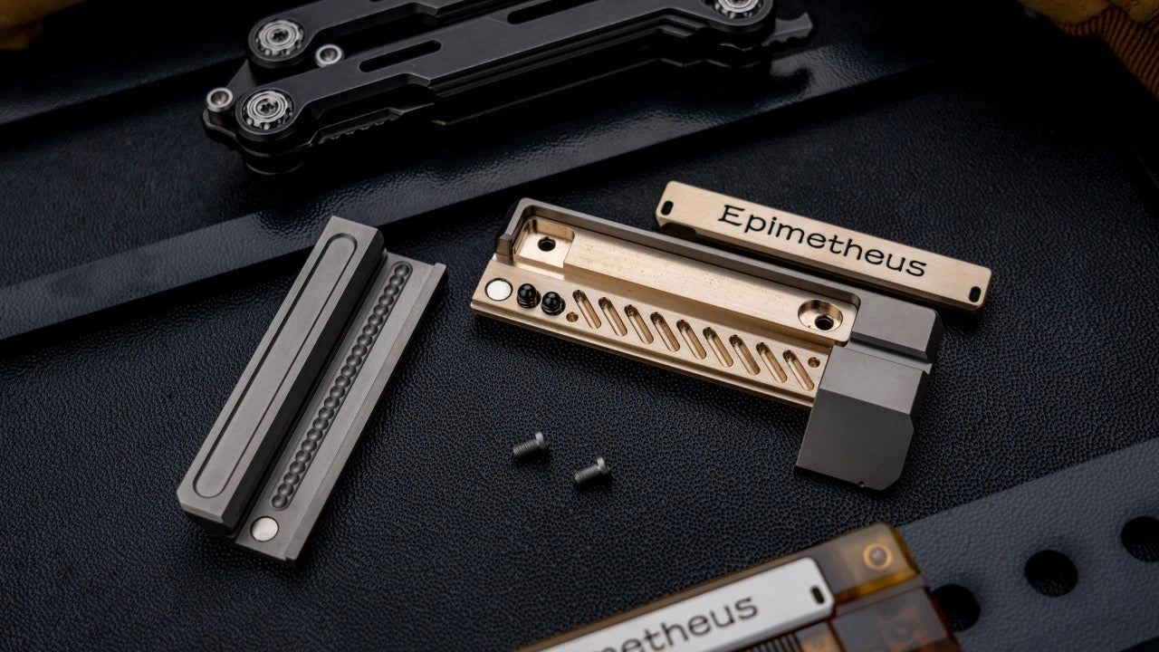 EDCELL x ROGUE Co-Branded "Deception Ruler" Mechanical Push Slider | EDCELL x ROUGUE EDC Haptic Hand Deception Ruler Fidget Slider for Collection & Gift