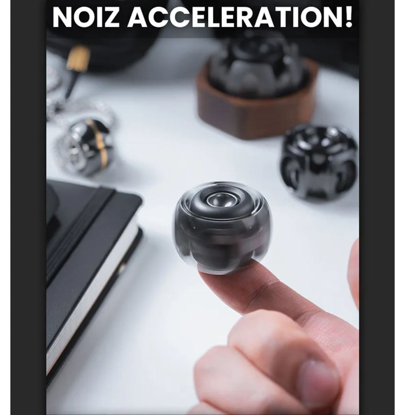 Lautie Noiz Air Nano Gyro Hand Fidget Spinner | Lautie Noiz Air Nano Stainless Steel Gyro Fidget for Collection and Gift