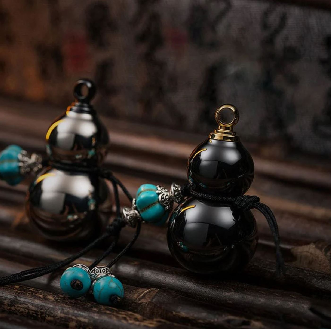 New WANWU Gourd Stainless Steel Pendant Keychain | WANWU EDC Gourd PEI Hand Pendant Decoration Toys for Collection & Gift.