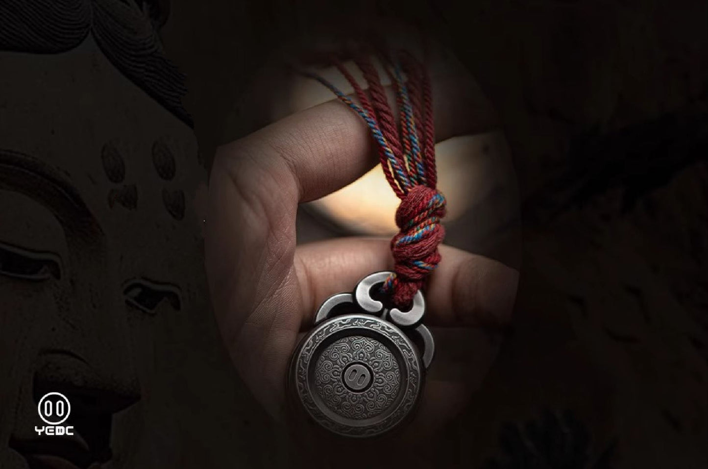 YEDC Pan Yun 3.0 Ratchet Coin Hand Haptic Push Slider | YEDC "Pan Yun 3.0" Metal Coin Hand Fidget | YEDC EDC Ratchet Coin Shape Slider for Collection & Gift