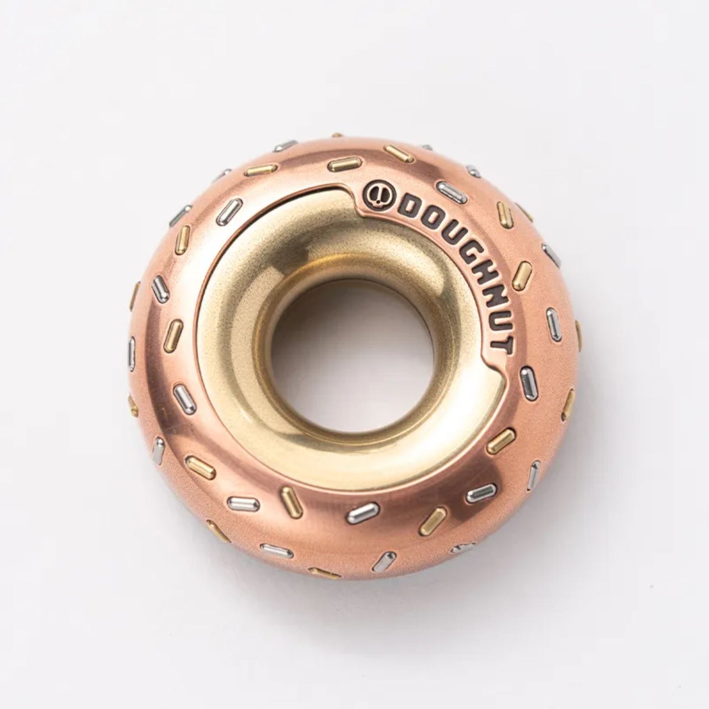 Lautie x Urban Zirconium Doughnut Hand Haptic Push Slider | Lautie Urban EDC Copper Doughnut Hand Slider for Collection & Gift