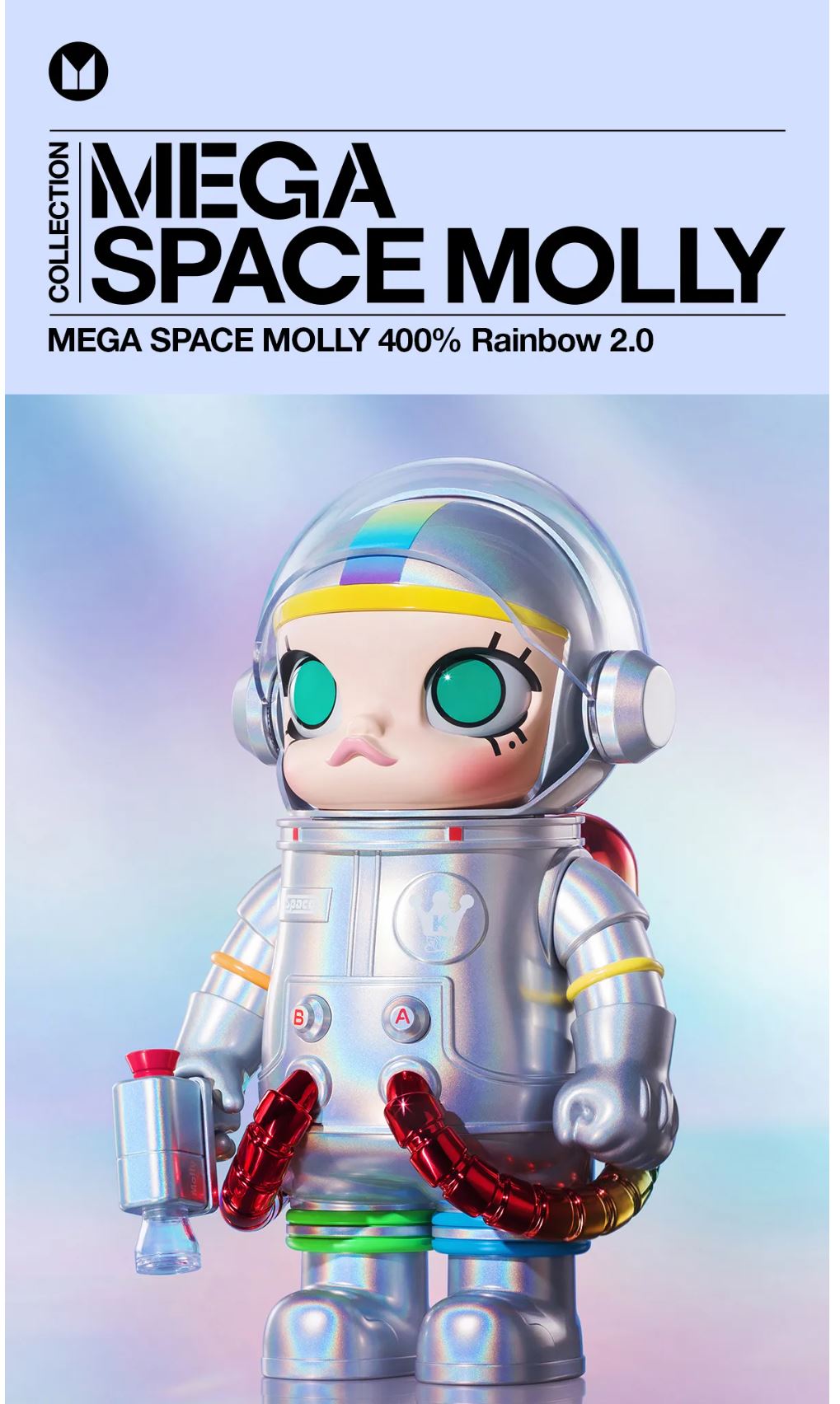 POP MART - MEGA SAPCE MOLLY 400% Rainbow 2.0 - 100% Authentic from POP MART