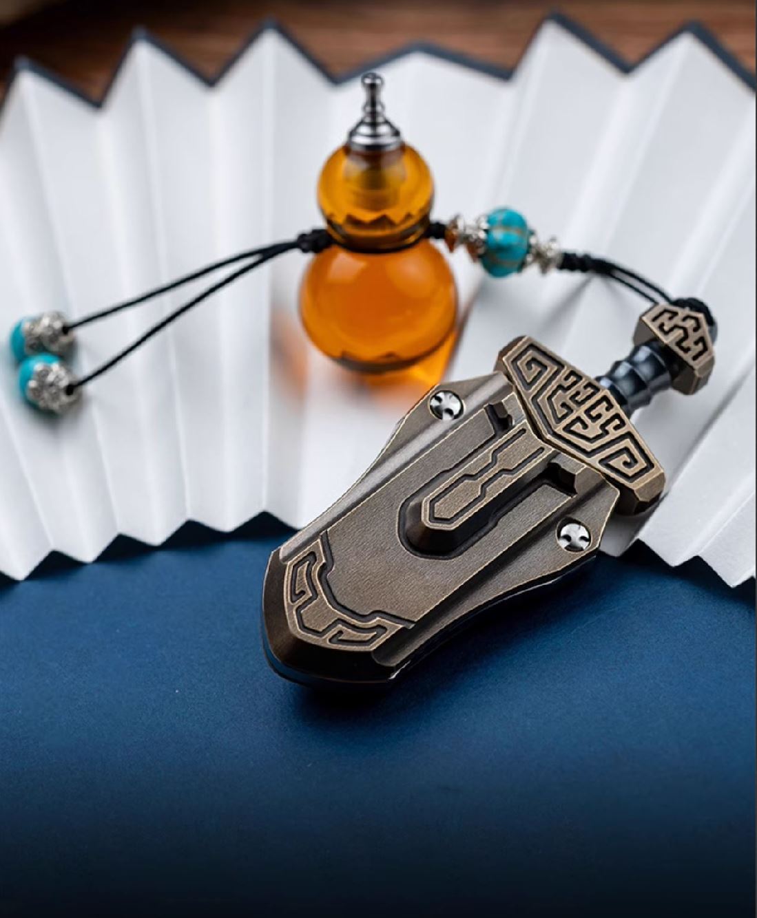 WANWU "Tai-ah" Sword Hand Haptic Titanium Push Slider | New WANWU "Tai-ah" Swords EDC PEI Hand Push Slider | "Tai-ah" Sword PPB Fidget Toys for Collection & Gift