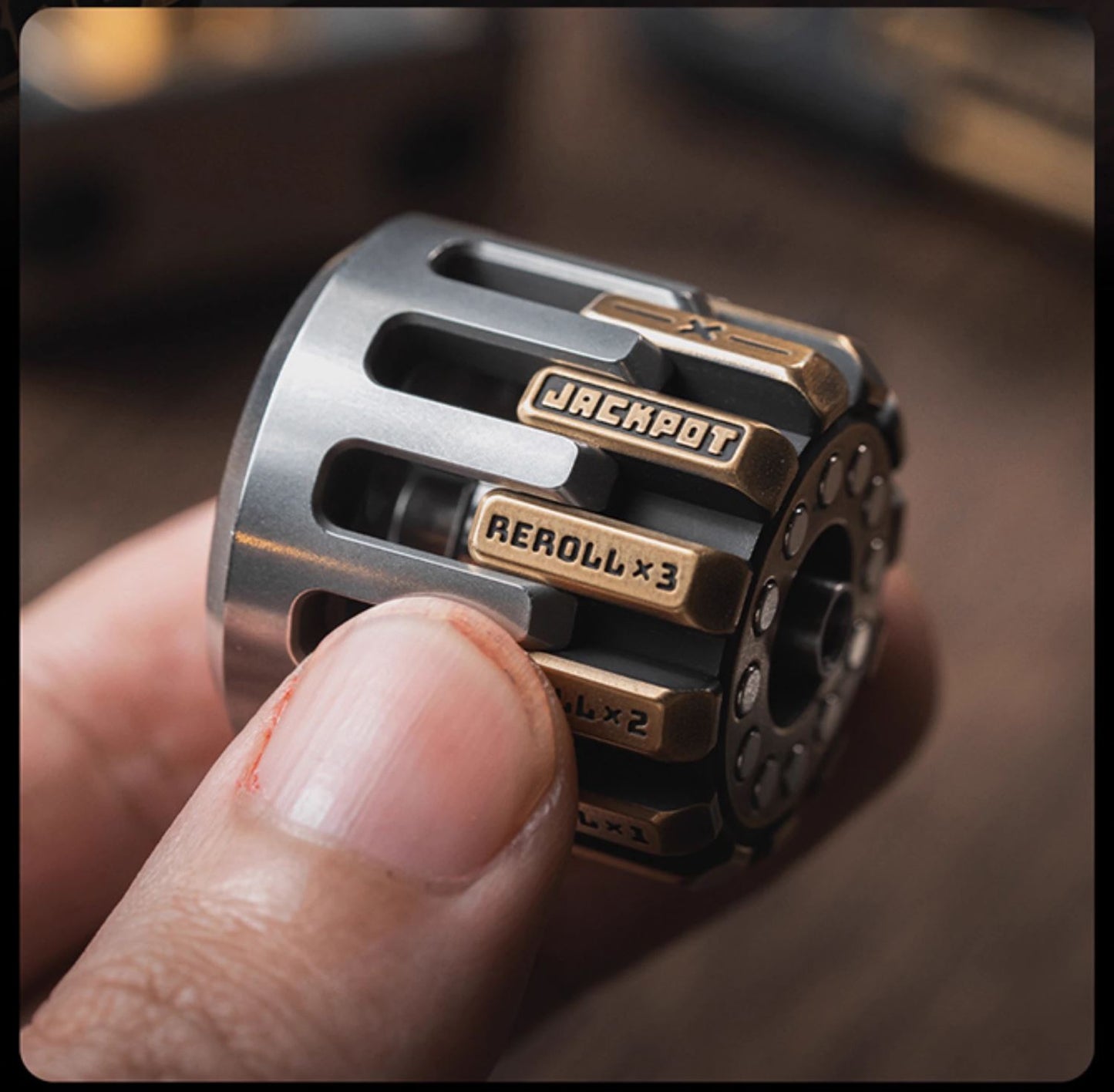 Lautie 2099 Series Jackpot Deskset Gyro Spinner | Lautie Lucky Jackpot Desktop Hand Gyro Fidget for Collection and Gift