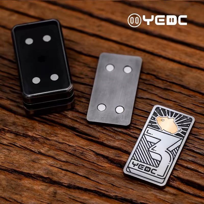 YEDC 3rd Anniversary Limited Hand Haptic Slider | YEDC three layer Anniversary Metal EDC Hand Fidget Toy for Collection & Gift
