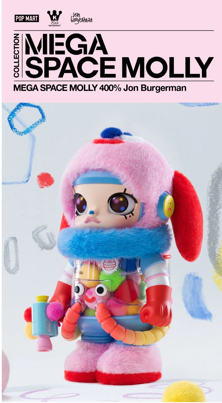 POP MART - MEGA SAPCE MOLLY 400% Jon Burgerman - 100% Authentic from POP MART