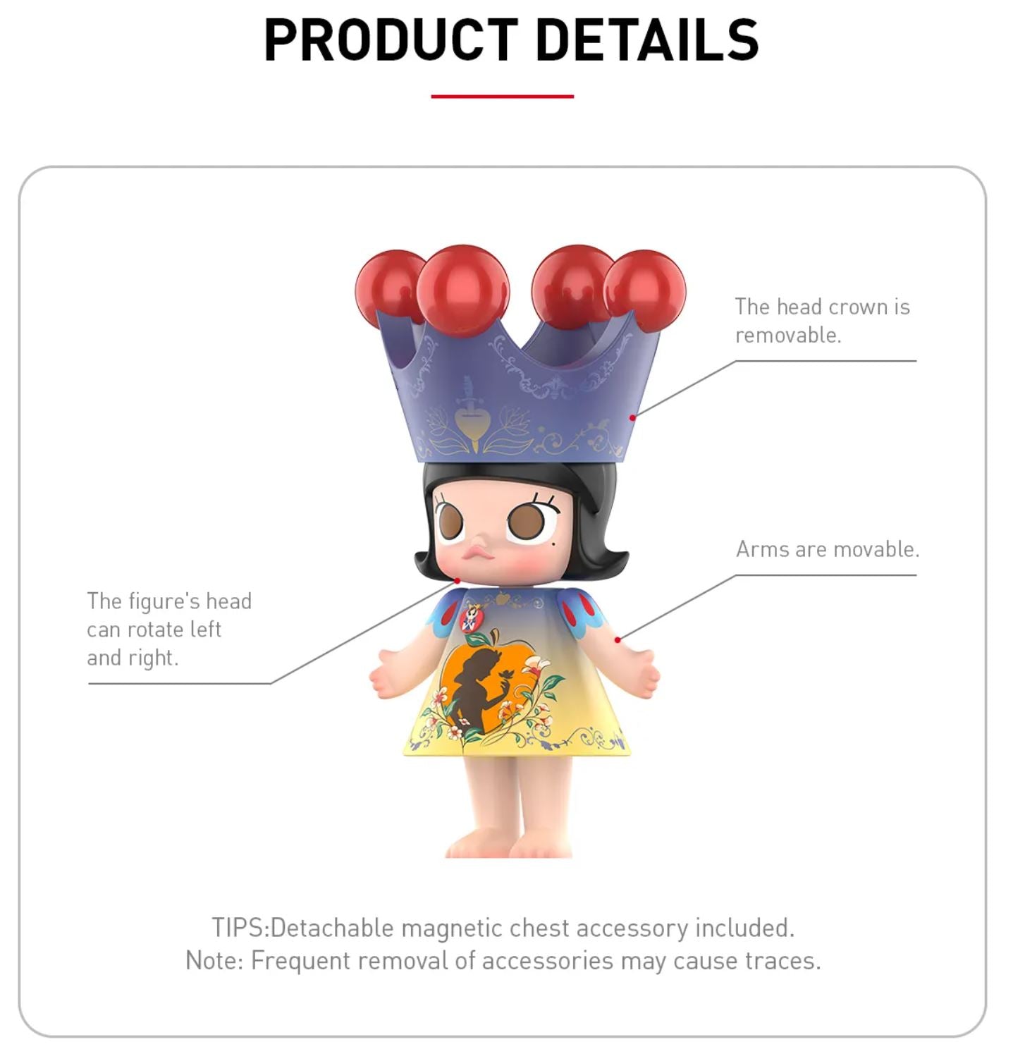 POP MART - MEGA ROYAL MOLLY 400% - Snow White - 100% Authentic from POP MART