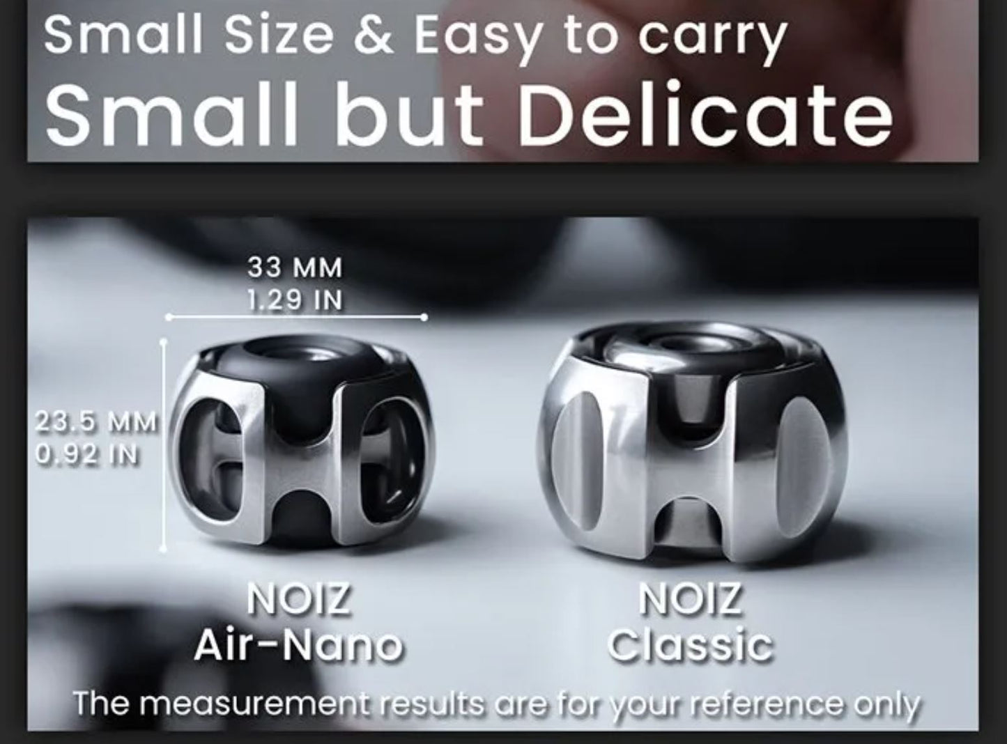 Lautie Noiz Air Nano Gyro Hand Fidget Spinner | Lautie Noiz Air Nano Stainless Steel Gyro Fidget for Collection and Gift