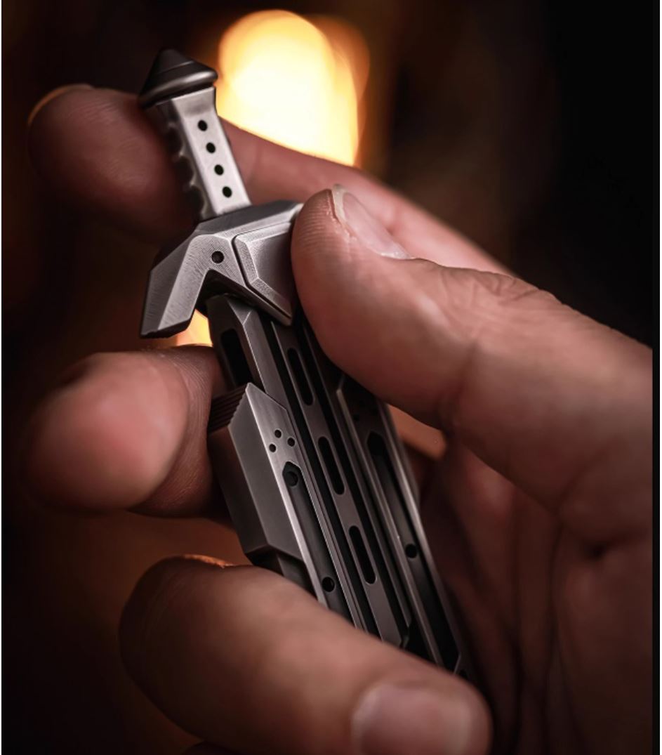 CWS EDC Archangel's Sword Hand Haptic Stainless Steel Push Slider | New Archangel's Swords EDC Hand Push Slider | Archangel's Sword PPB Fidget Toys for Collection & Gift