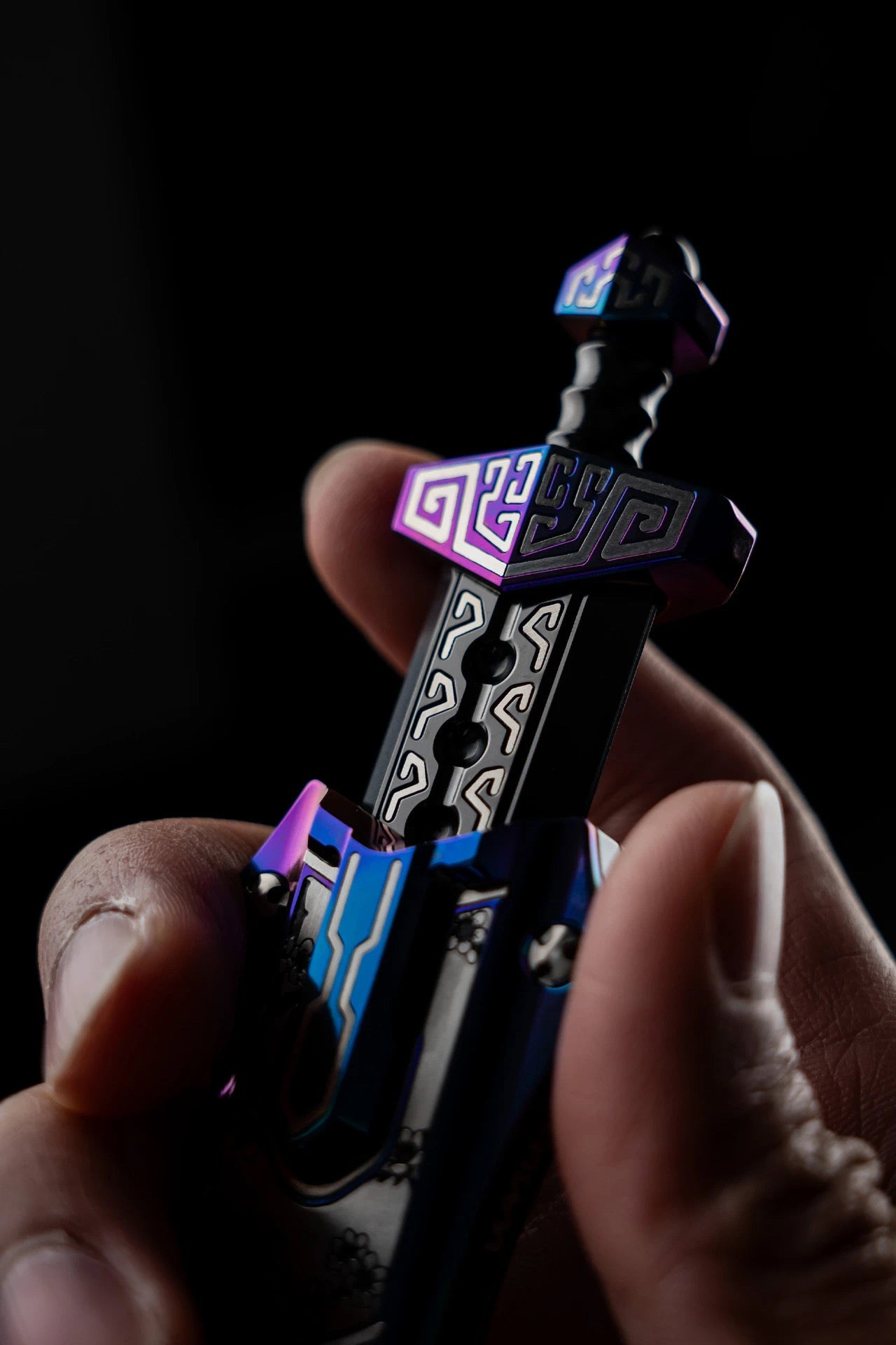 New WANWU "Tai-ah" Sword Hand Haptic Special Material Zirconium Push Slider | New WANWU "Tai-ah" Swords EDC PEI Hand Push Slider | "Tai-ah" Sword PPB Fidget Toys for Collection & Gift