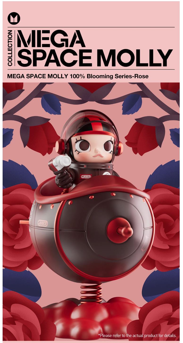 Pop Mart MEGA SPACE MOLLY 100% Blooming Country Exclusive Series - 100% Authentic