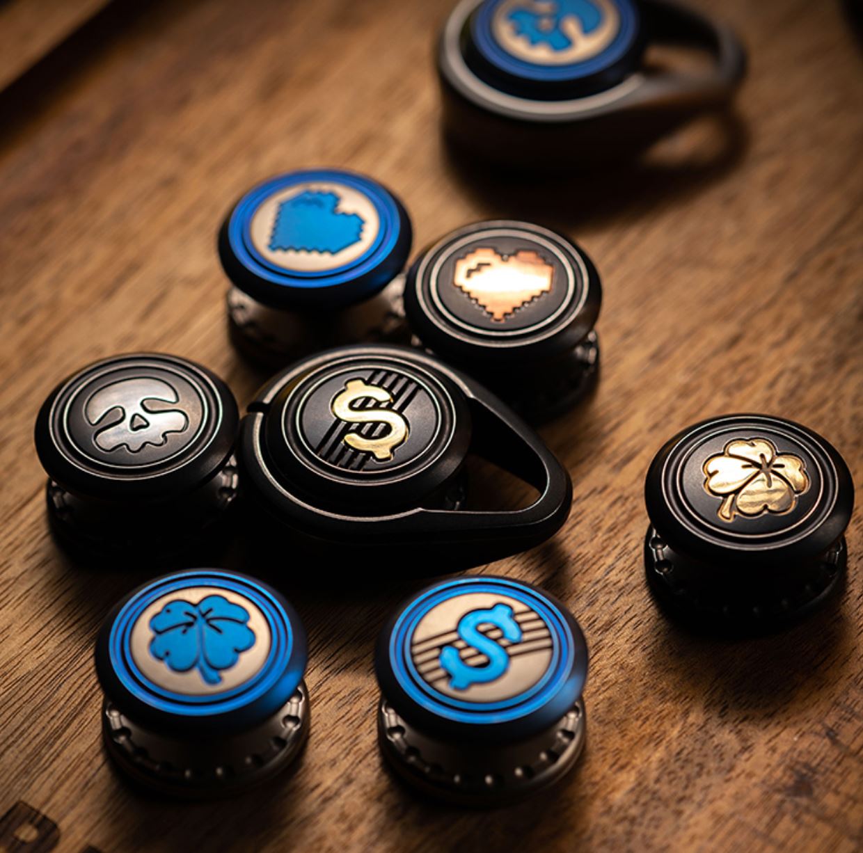 New Mackie Little Drop Gyro Hand Spinner Ratchet Presser | Mackie Little Drop Ratchet Clicker | Mackie Mini Gyro EDC Clicker Button