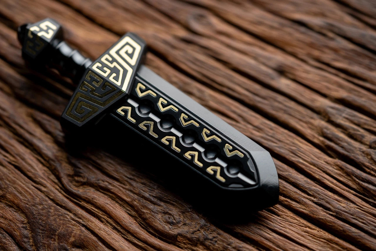 New WANWU "Tai-ah" Sword Hand Haptic Special Material Zirconium Push Slider | New WANWU "Tai-ah" Swords EDC PEI Hand Push Slider | "Tai-ah" Sword PPB Fidget Toys for Collection & Gift