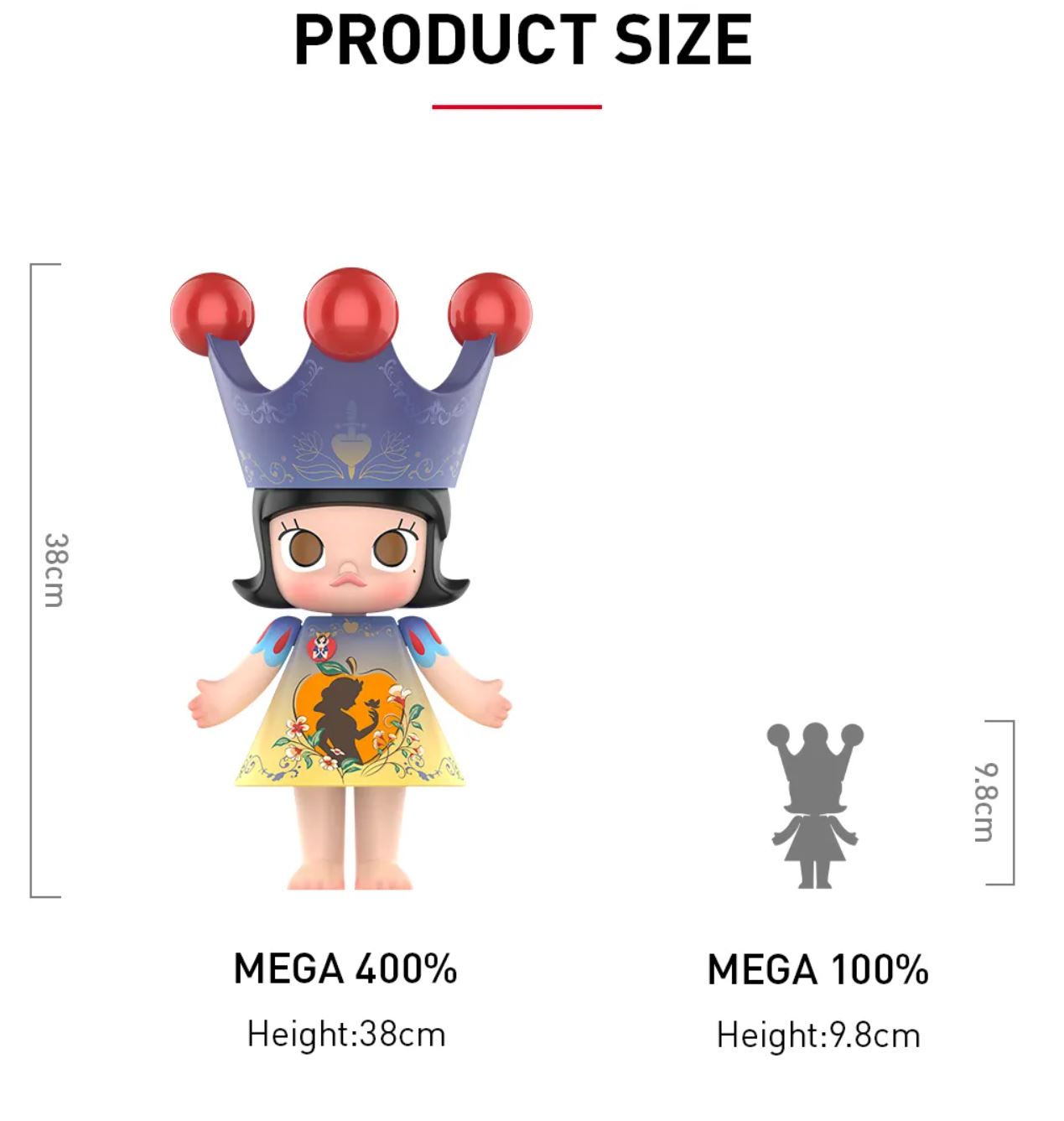 POP MART - MEGA ROYAL MOLLY 400% - Snow White - 100% Authentic from POP MART