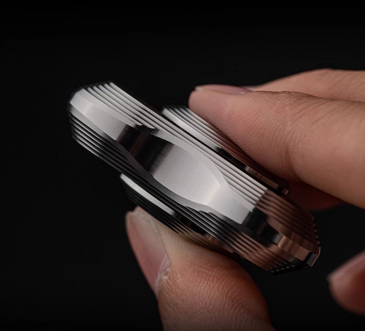 WANWU "Shockwave" Hand Gyro Fidget Spinner | WANWU "Shockwave" Mini EDC Hand Spinner | Mini "Shockwave" Strike PPB Steel Hand Fidget for Gift & Collection