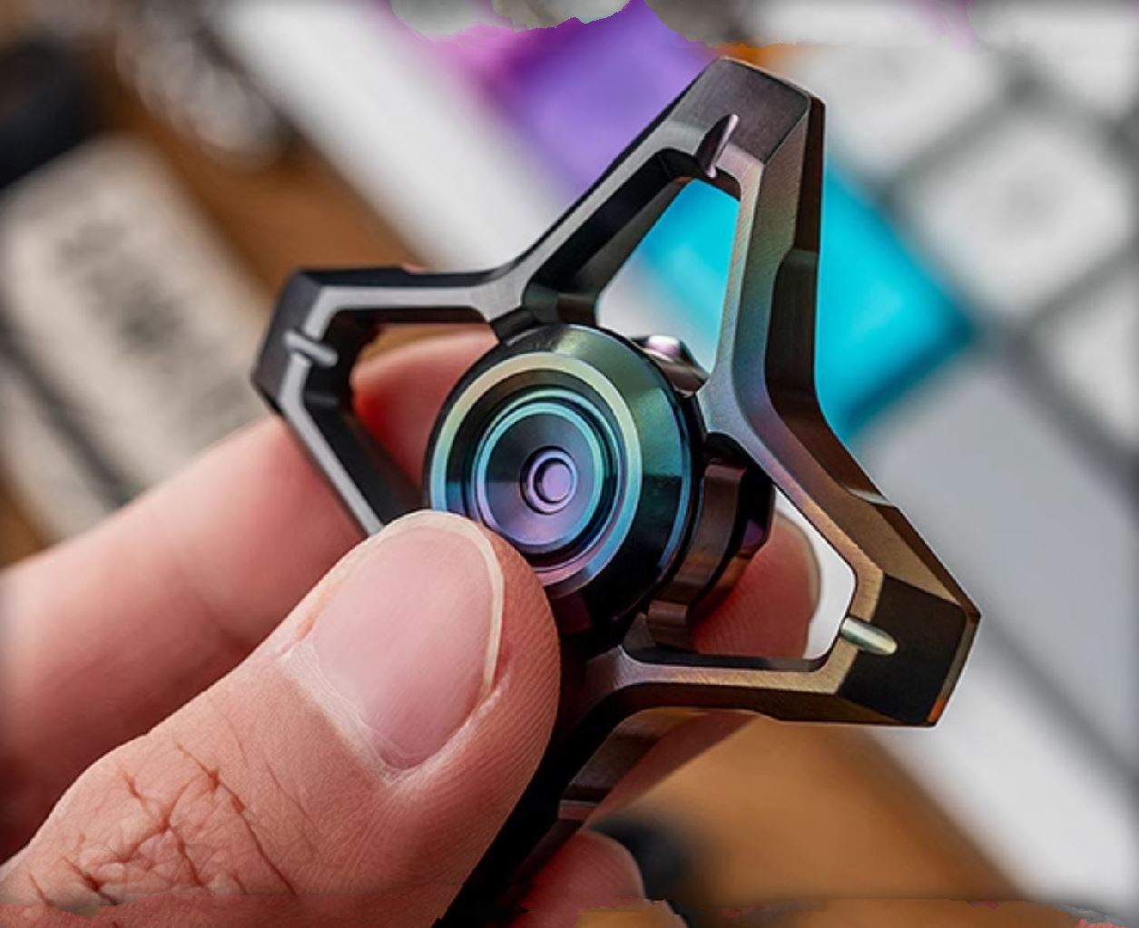 WANWU "Skyline" Hand Gyro Fidget Spinner | WANWU "Skyline" Mini EDC Hand Spinner | Mini "Skyline" Strike PPB Steel Hand Fidget for Gift & Collection