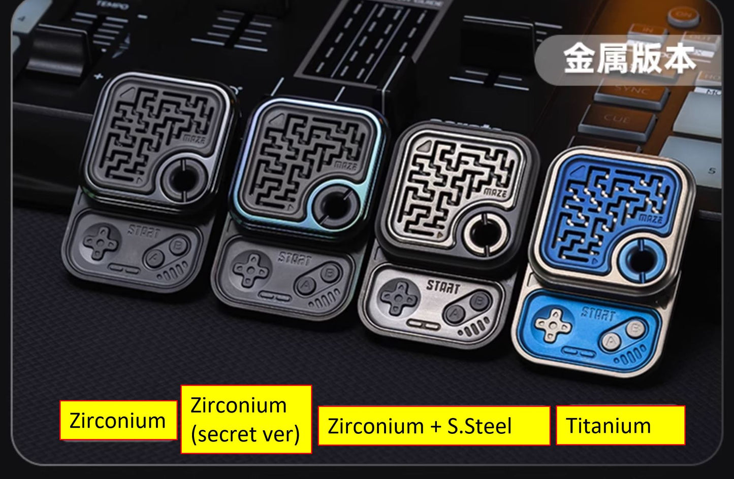 01 EDC Mechanical MAZE GAME Block Hand Push Slider | ZeroOne EDC MAZE BLOCK Haptic Hand Fidget Slider for Collection & Gift