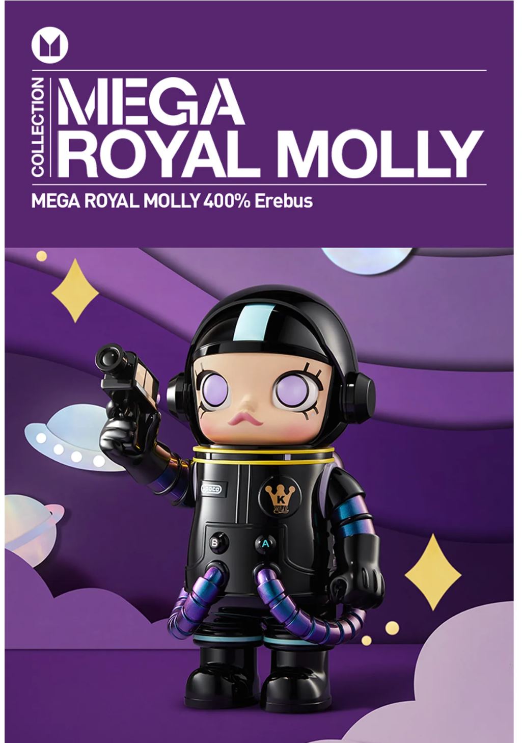 POP MART - MEGA SAPCE MOLLY- Erebus 400% - 100% Authentic from POP MART