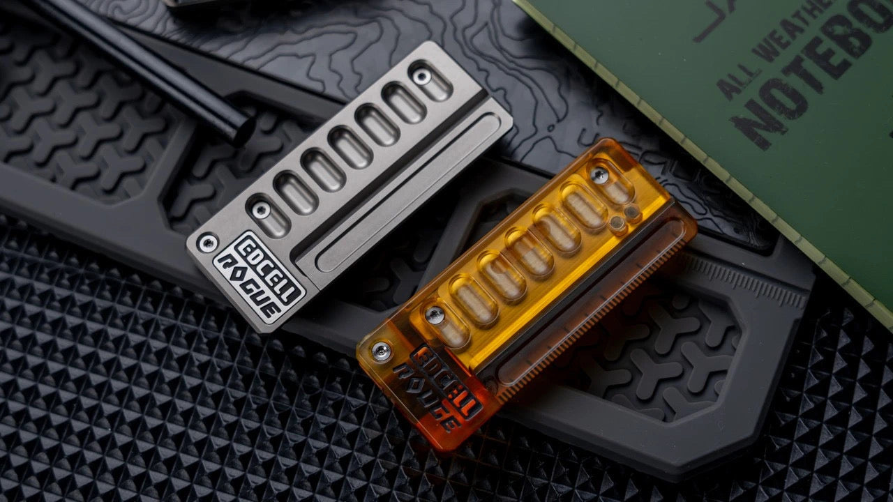 EDCELL x ROGUE Co-Branded "Deception Ruler" Mechanical Push Slider | EDCELL x ROUGUE EDC Haptic Hand Deception Ruler Fidget Slider for Collection & Gift