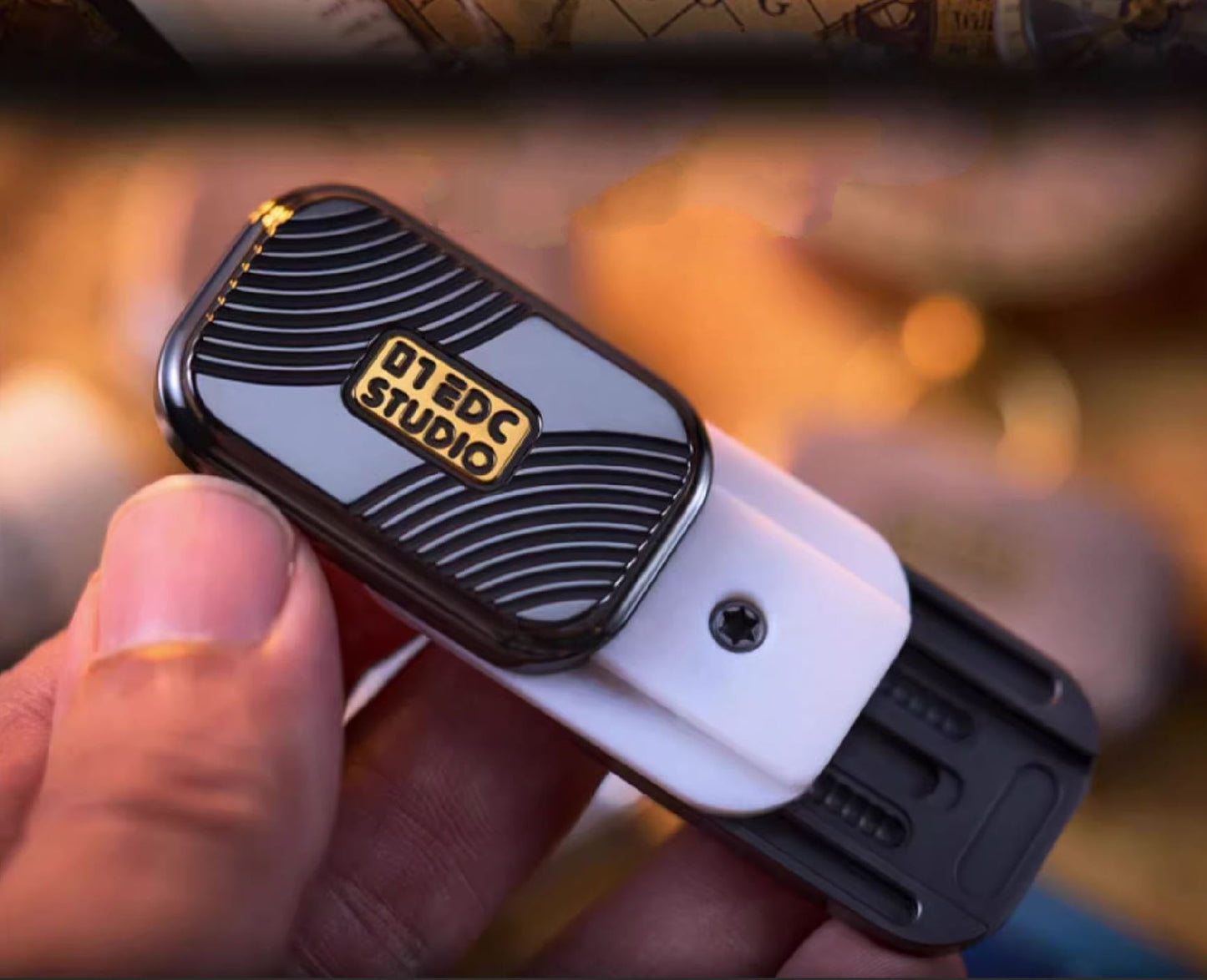 Zero One Mini Burger Mechanical Hand Haptic Slider | Zero One Mini Burger Metal EDC Hand Fidget Toy for Collection & Gift