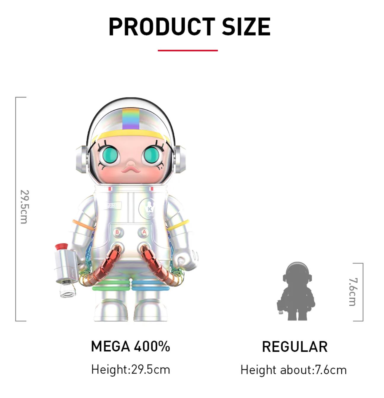 POP MART - MEGA SAPCE MOLLY 400% Rainbow 2.0 - 100% Authentic from POP MART