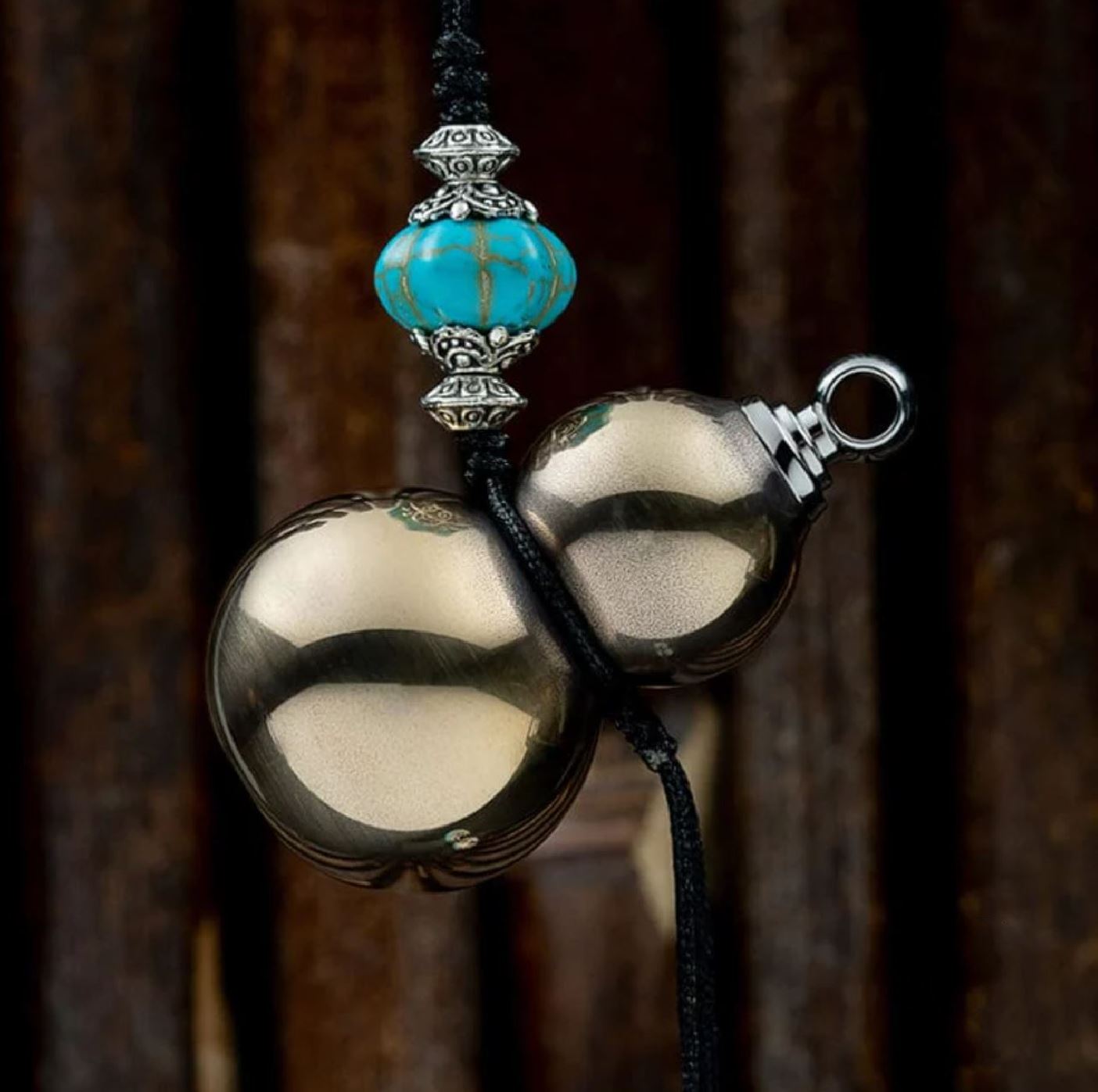 New WANWU Gourd Stainless Steel Pendant Keychain | WANWU EDC Gourd PEI Hand Pendant Decoration Toys for Collection & Gift.