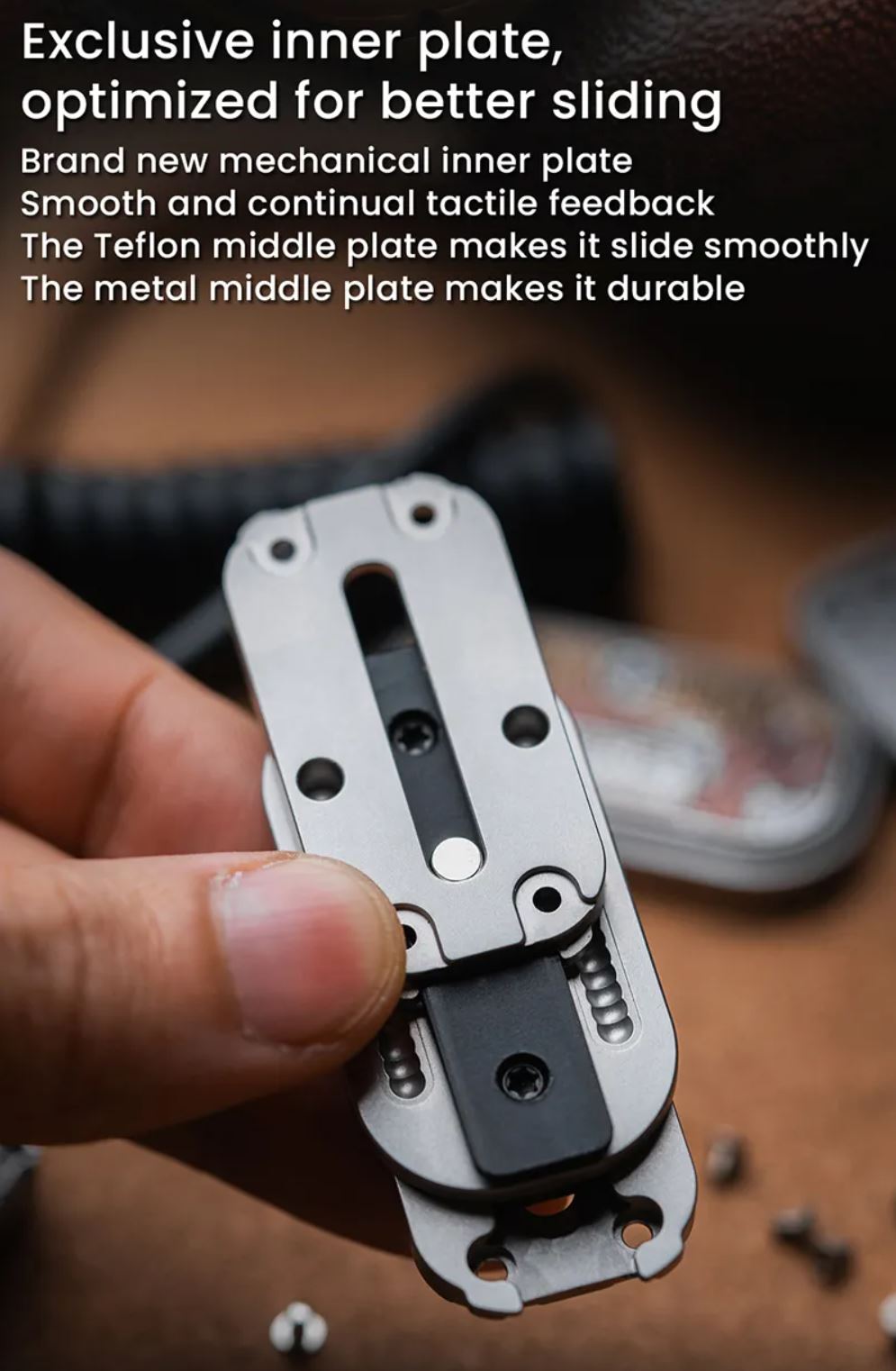 Lautie x 01EDC Co-Branded "Crisis Route" Mechanical Push Slider | Lautie x ZeroOne EDC "Crisis Route" Haptic Hand Fidget Slider for Collection & Gift
