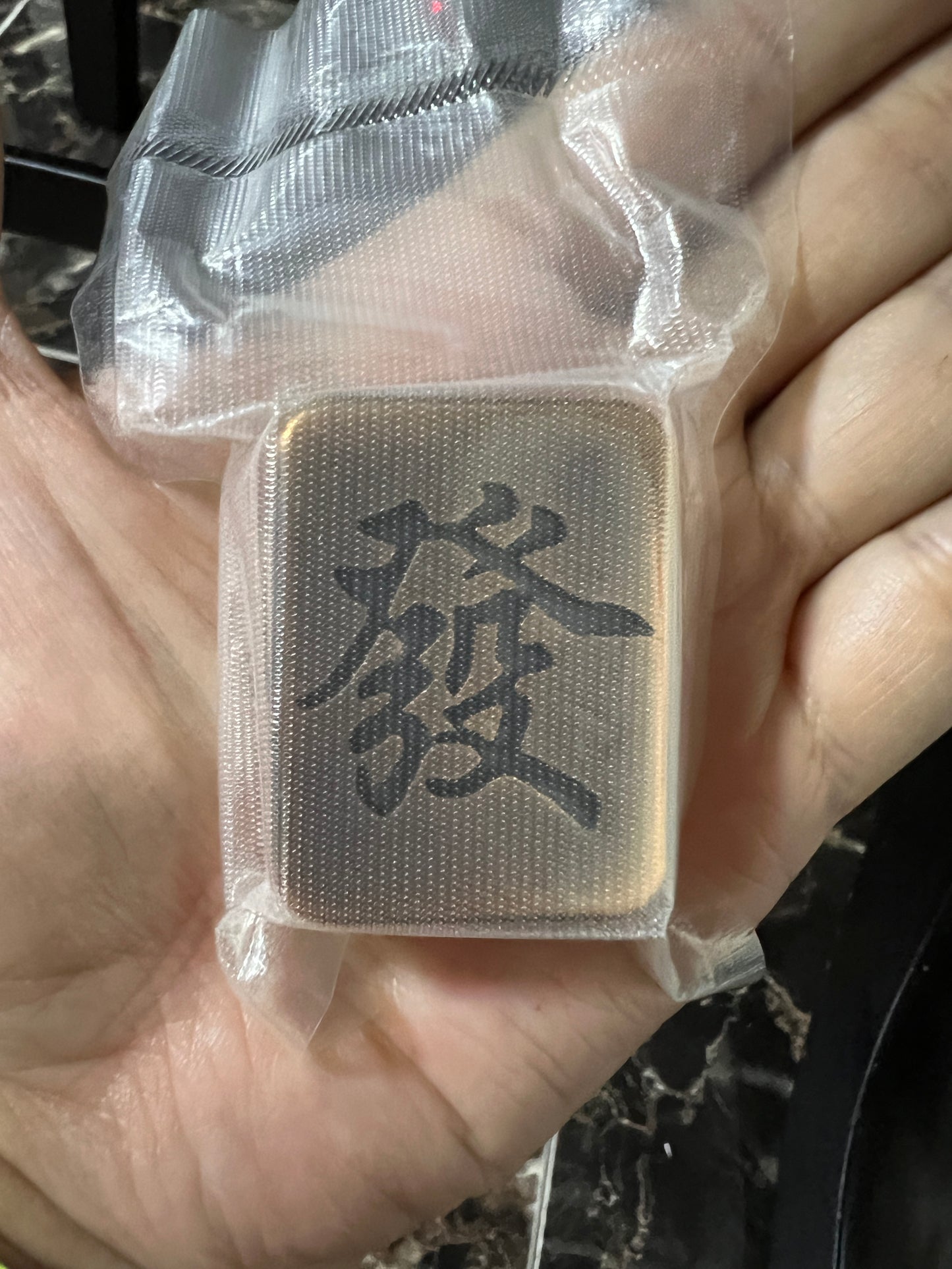 Mahjong 2.0 Stainless Steel PEI Hand Push Clicker Slider | Mahjong EDC Zirconium Hand Push Slider | Titanium Mahjong Hand Clicker Slider