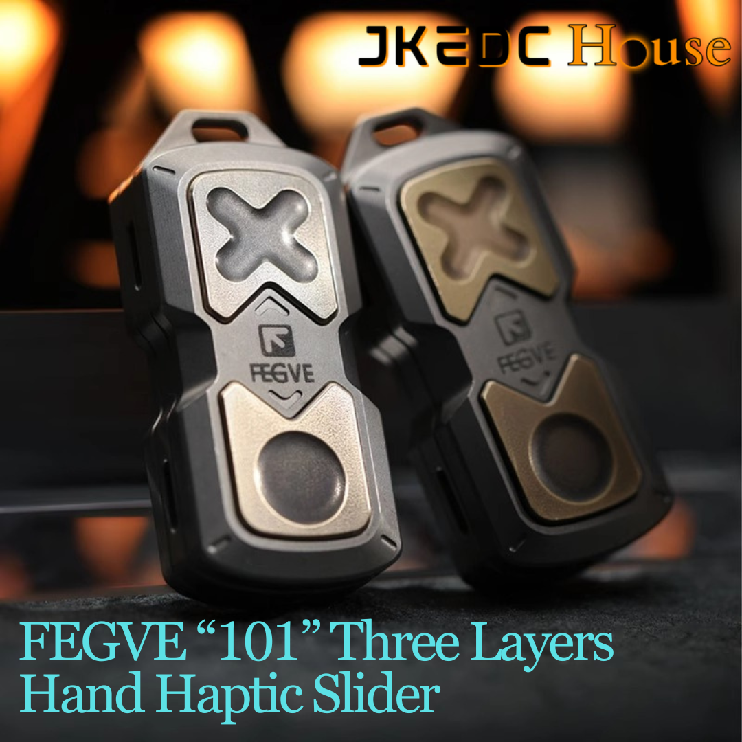 New FEGVE 101 Series Titanium TC4 Three Layer Hand Haptic Push Slider | New FEGVE Fidget Toy Hand Push PPB Decompression| FEGVE EDC Push Slider for Gift & Collection