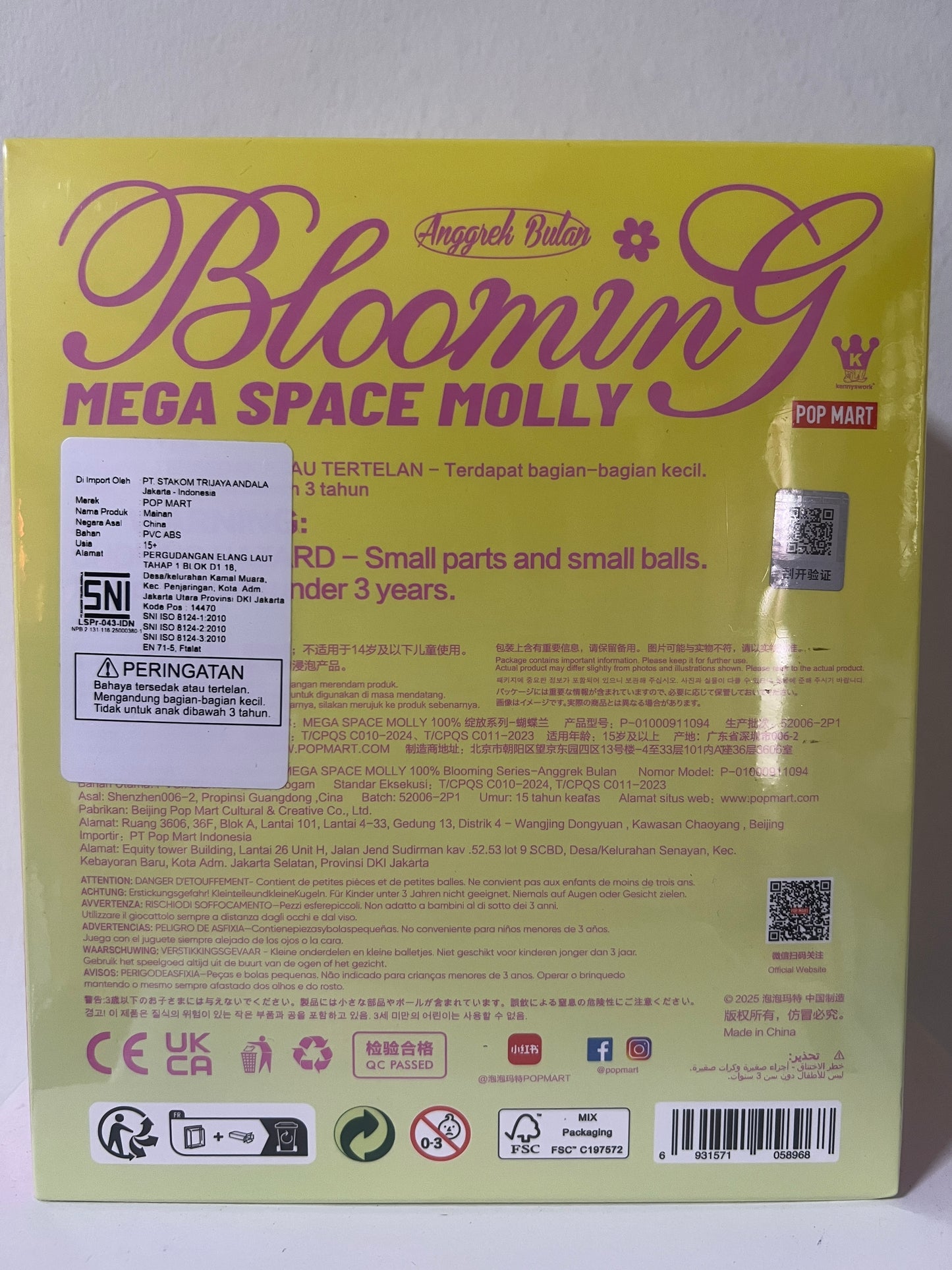 Pop Mart MEGA SPACE MOLLY 100% Blooming Country Exclusive Series - 100% Authentic