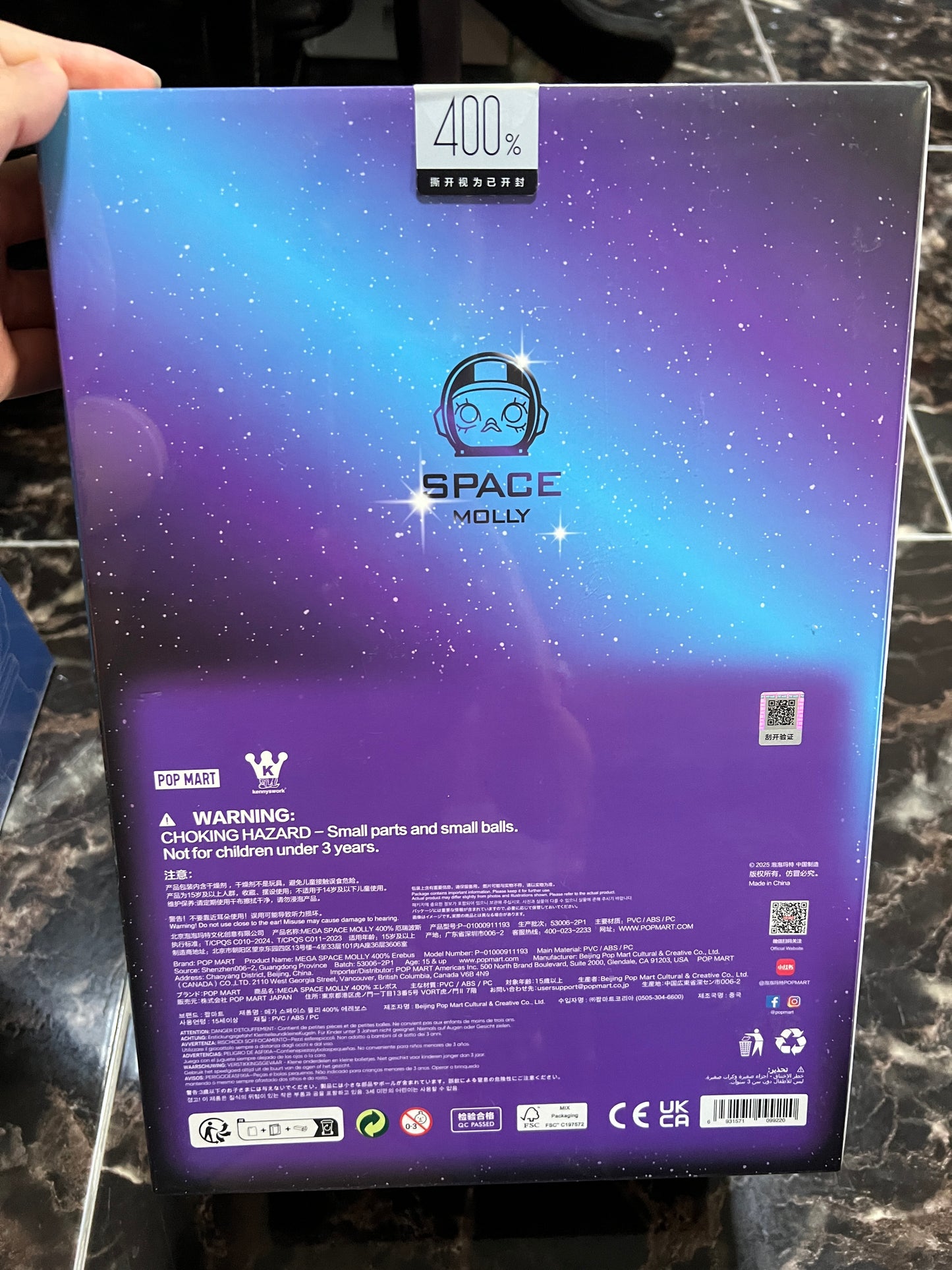 POP MART - MEGA SAPCE MOLLY- Erebus 400% - 100% Authentic from POP MART
