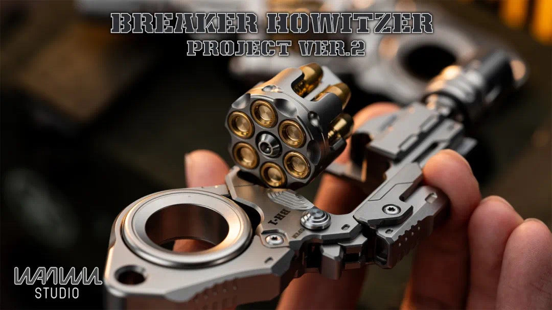 WANWU "Breaker Howitzer Project ver.2" Hand Push Slider | New WANWU "Breaker Howitzer" EDC Hand Gyro Spinner Fidget Toys for Collection & Gift