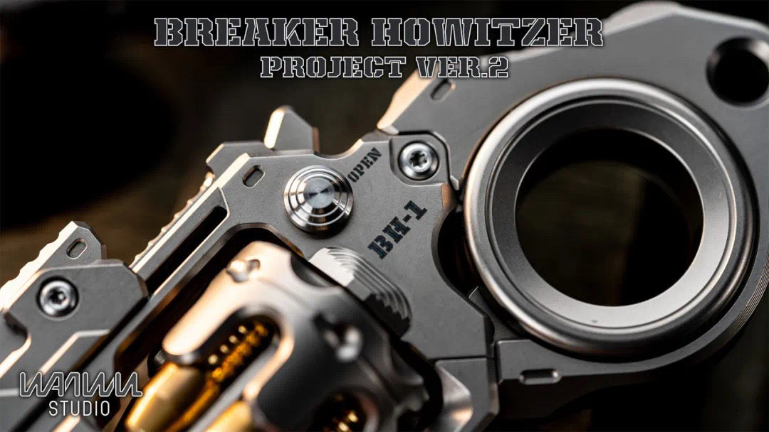 WANWU "Breaker Howitzer Project ver.2" Hand Push Slider | New WANWU "Breaker Howitzer" EDC Hand Gyro Spinner Fidget Toys for Collection & Gift