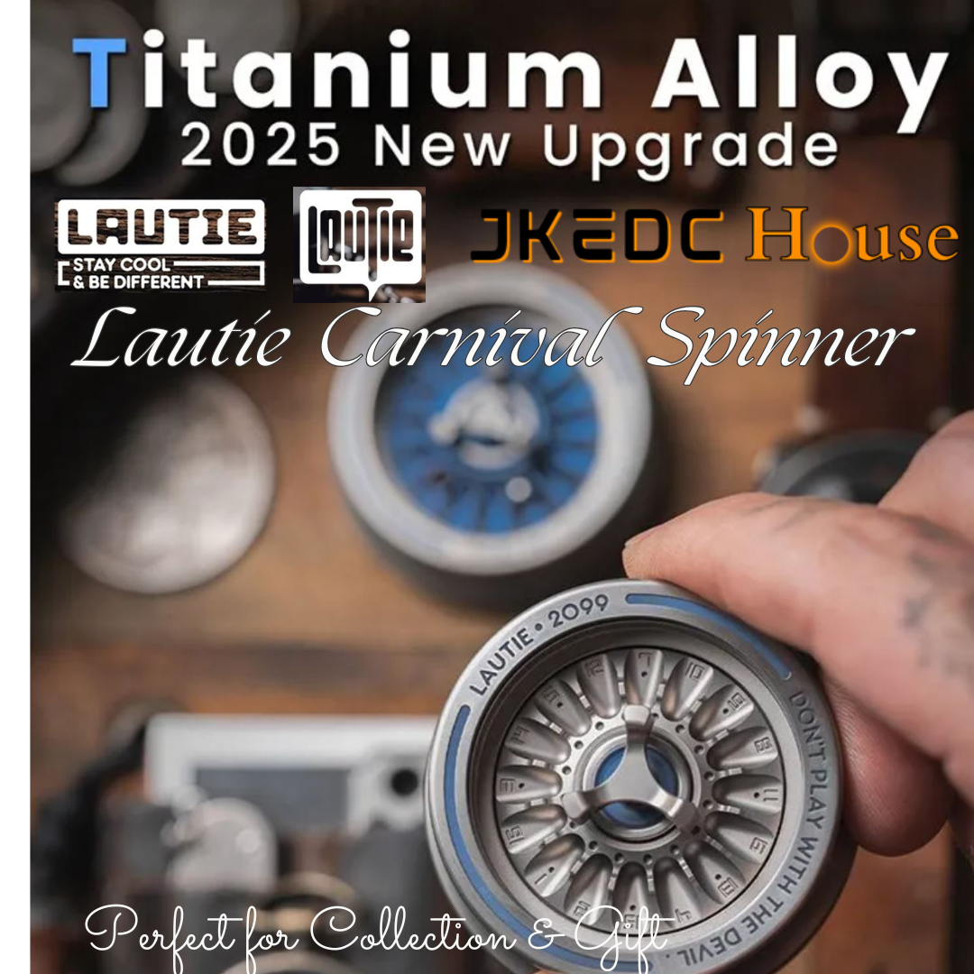Lautie 2099 Series Lucky Deskset Titanium Turn Table Hand Gyro Spinner | Lautie Carnival Titanium Hand Gyro Fidget for Collection and Gift